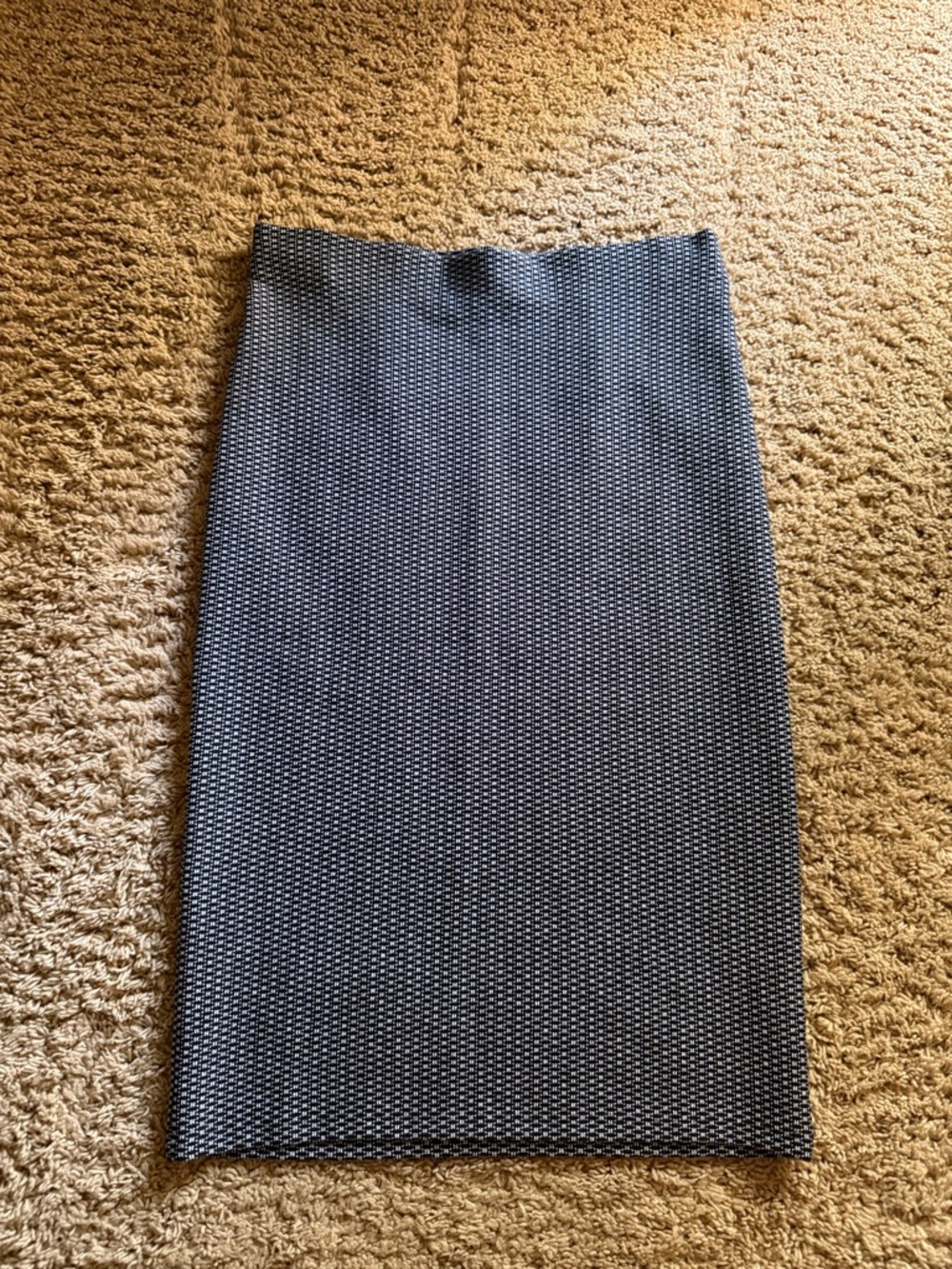 LOFT Black Textured Pencil Skirt